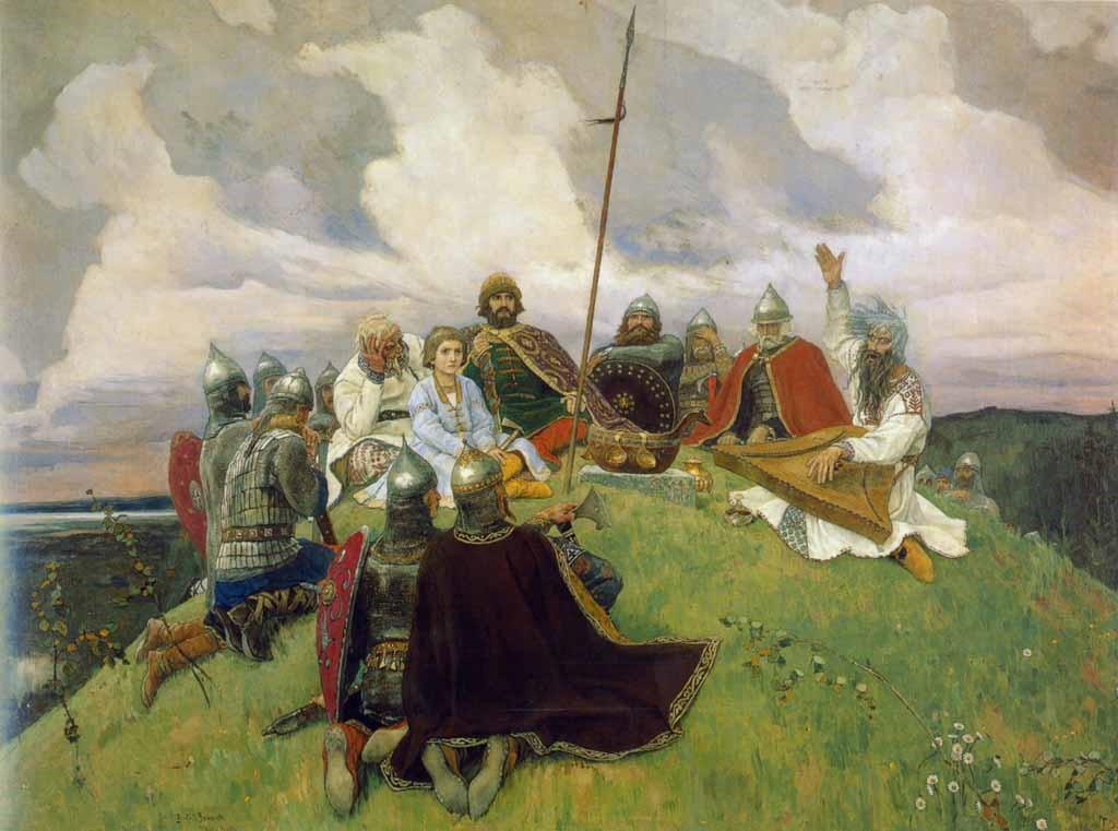 Русские историки о Славянах - Репродукция В.М.Васнецова «Баян»